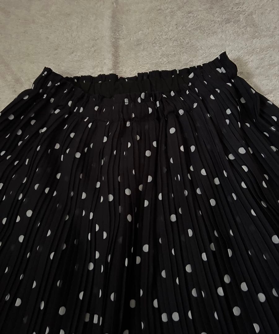 Spick and Span ドットプリーツイージースカート