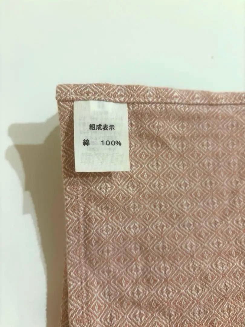【美品】へこおび ダイヤモンド織 Hishi　もも×オリーブ（厚手）
