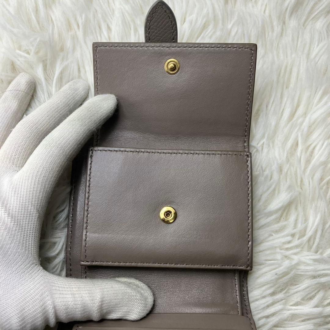 極美品✨️CELINE スモール ウォレット 折り財布 グレー