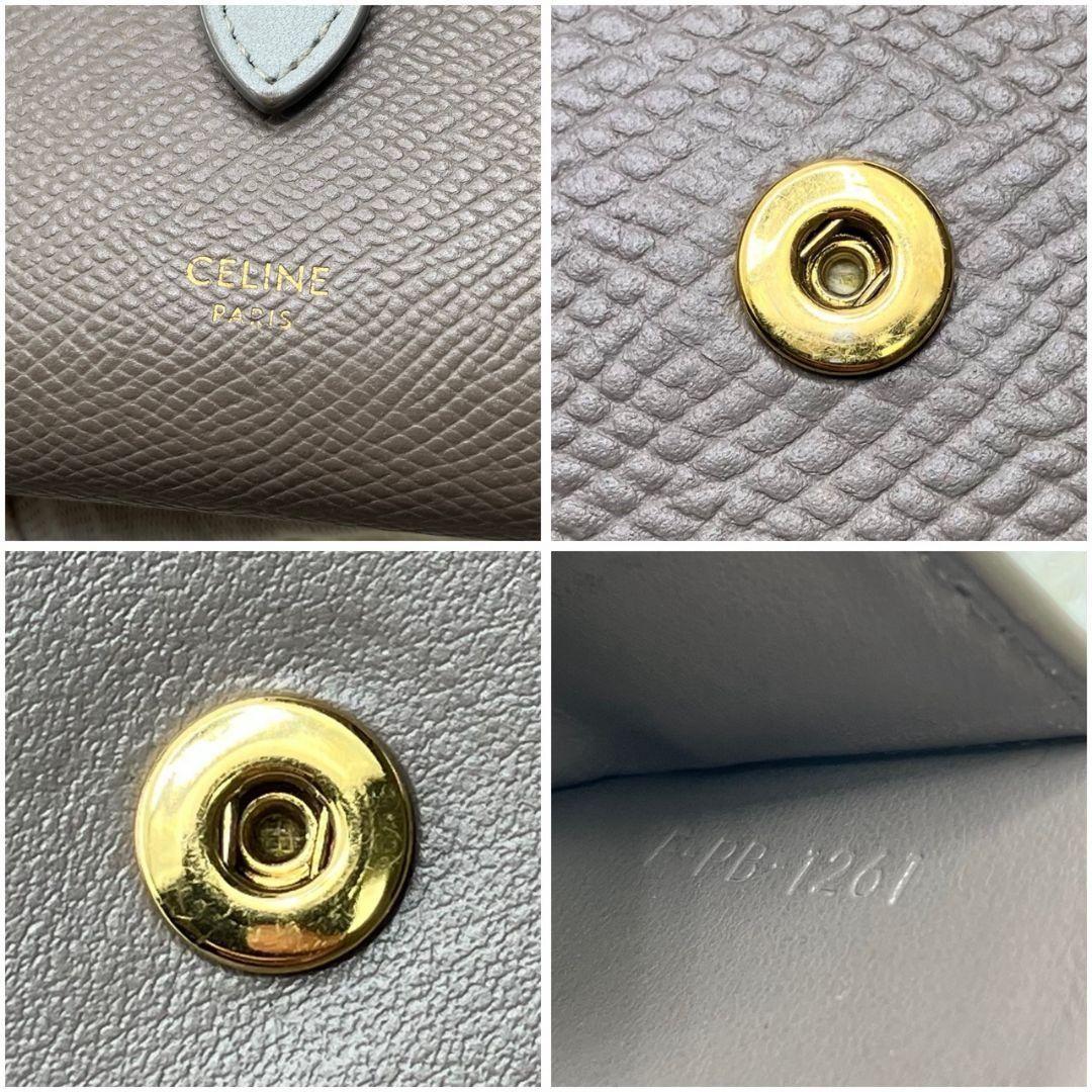 極美品✨️CELINE スモール ウォレット 折り財布 グレー