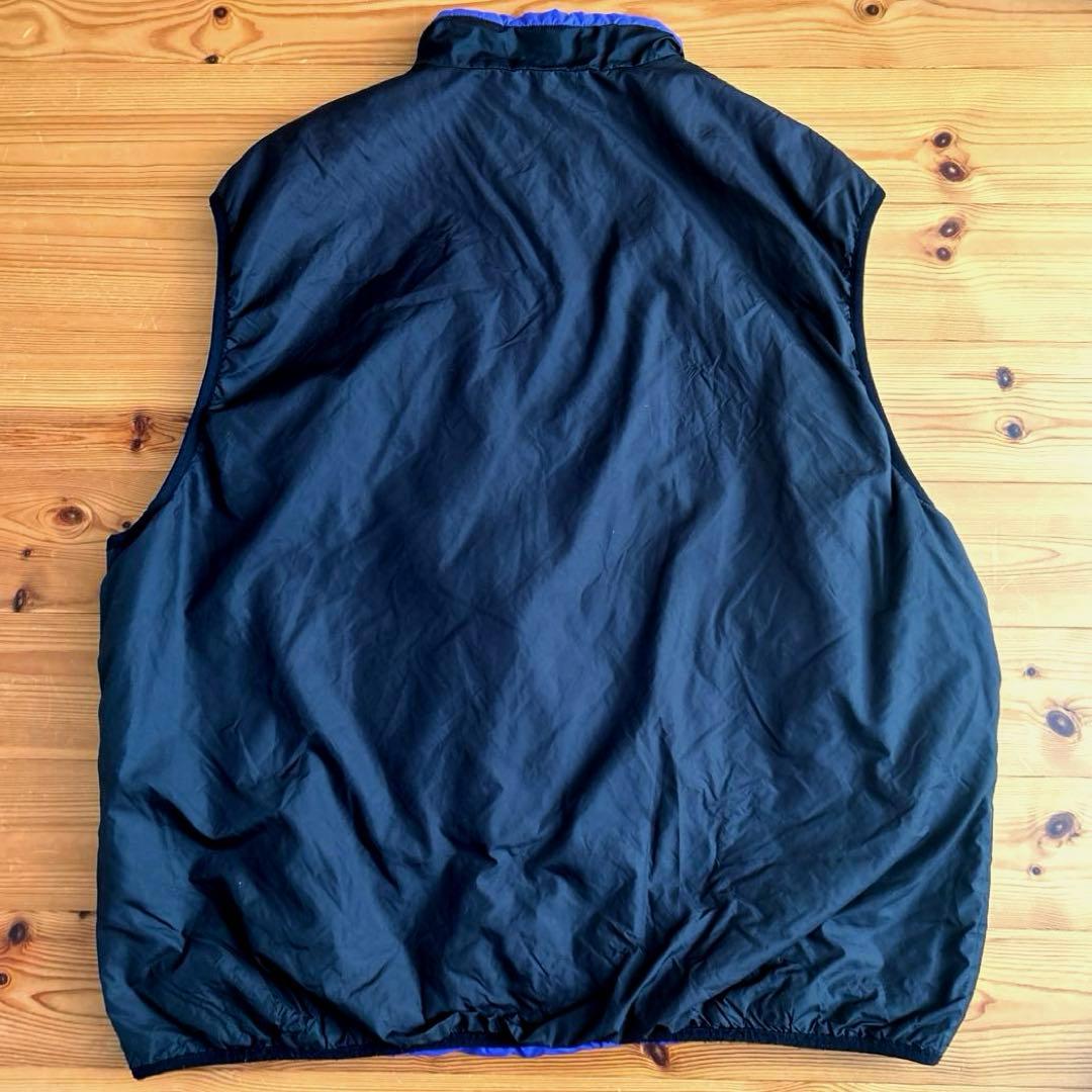 patagonia パフボール ベスト 黒×青紫 XXL ビッグサイズ