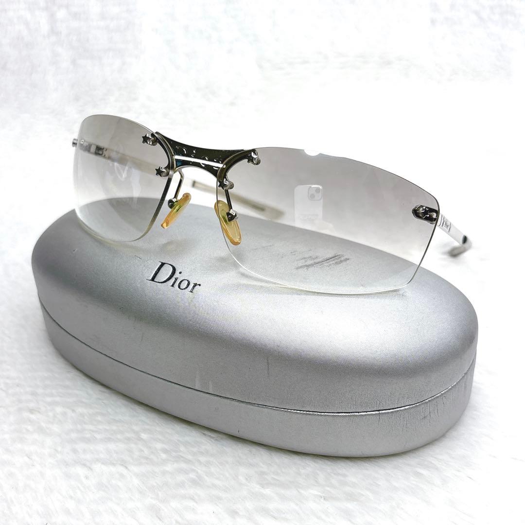 小物 Dior Rimless Star Logo Sunglasses Y2K