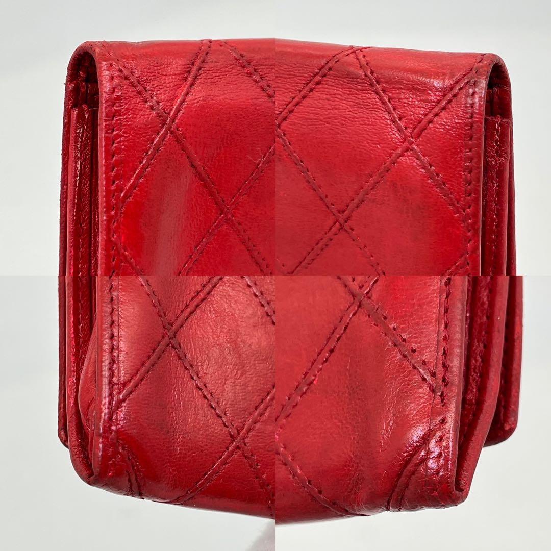 CHANEL 名刺入れ カードケース ビコローレ ギャランティカード付き レッド