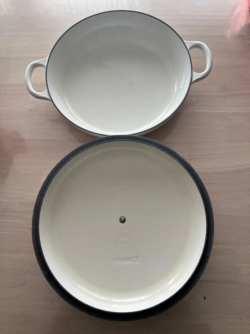 Le Creuset ホワイト 26cm 両手鍋