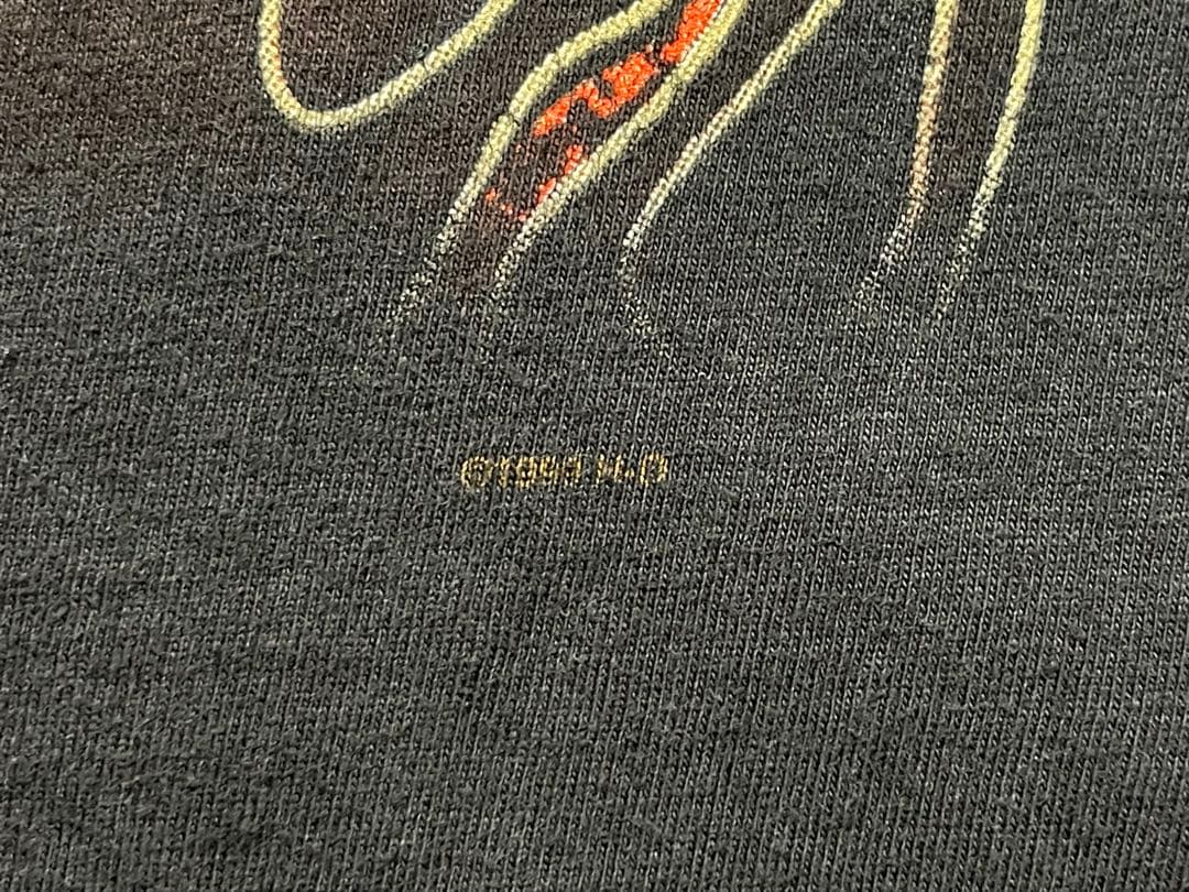 り*、様 HARLEY-DAVIDSON RED FLAME炎 90s Tシャツ
