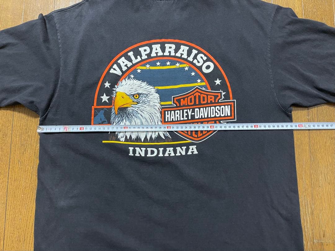 り*、様 HARLEY-DAVIDSON RED FLAME炎 90s Tシャツ