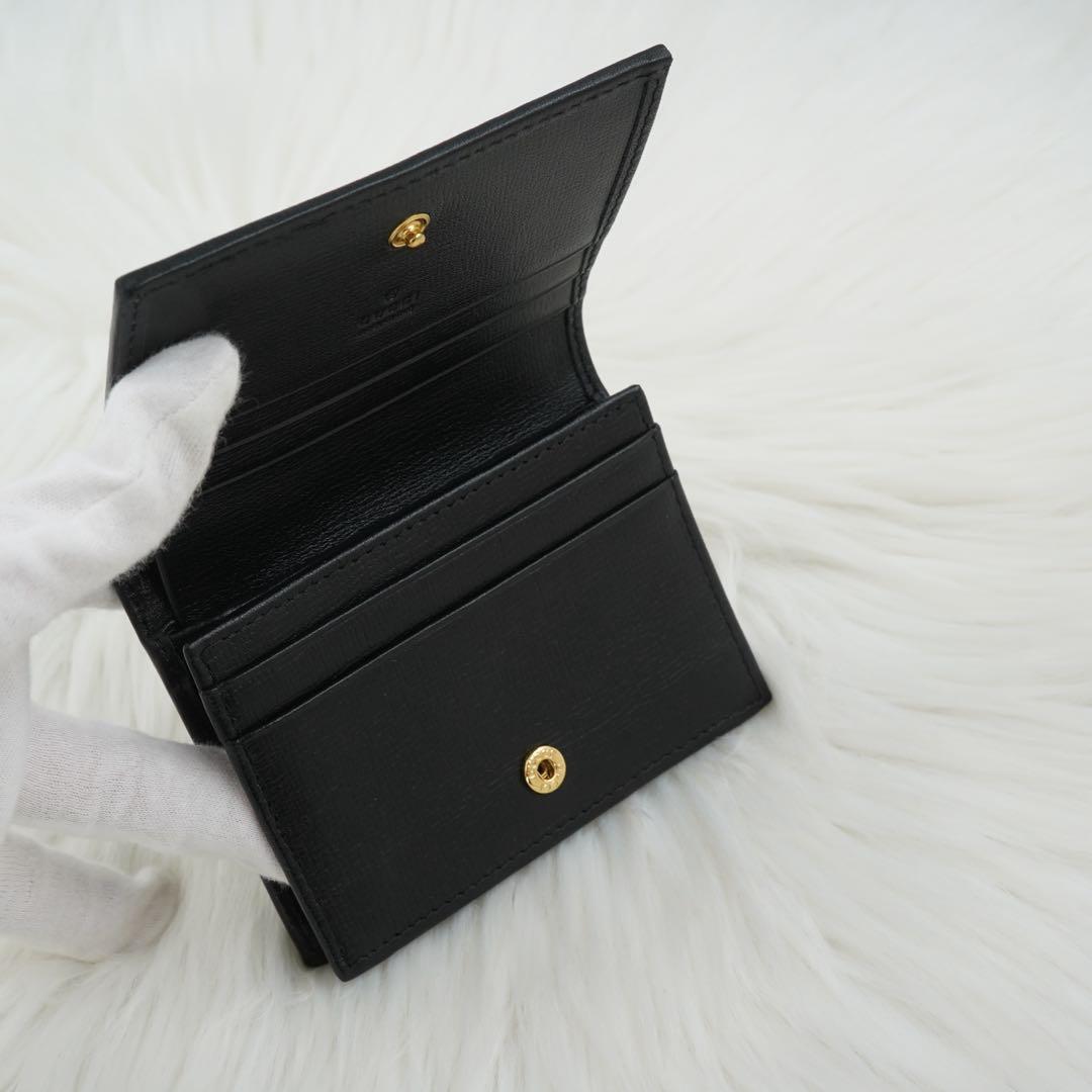 未使用品　箱付き　GUCCI グッチ　二つ折り財布　ホースビット　ブラック