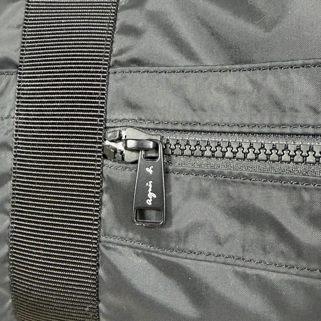 極美品 agnes b. 2way ボストンバッグ QAT01-02 ブラック