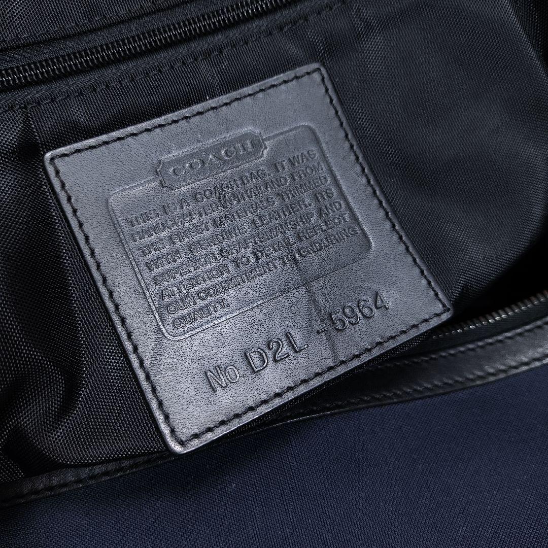 COACH ボストンバッグ 大容量 旅行 出張 キャリーバッグ ネイビー