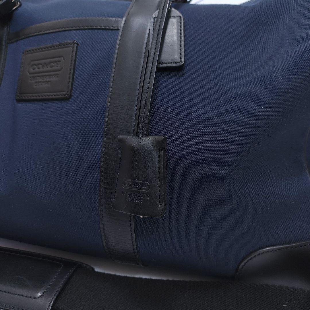 COACH ボストンバッグ 大容量 旅行 出張 キャリーバッグ ネイビー