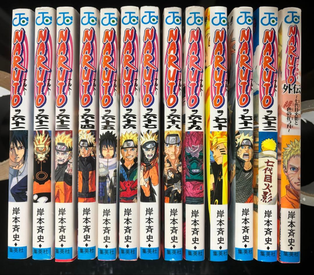 あ*ん様 全72巻のNARUTOシリーズ(全巻初版)+おまけ(外伝)、良好な状態