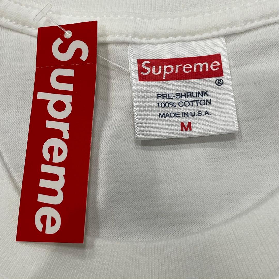 【新品】 Supreme ボックスロゴ　USA製 半袖　Tシャツ　ホワイト　M