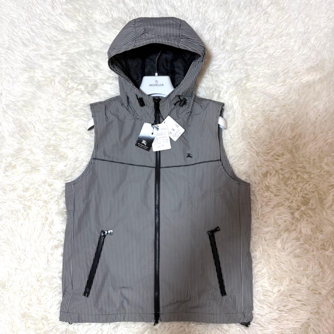 タグ付き BURBERRY BLACK LABEL ノースリーブパーカーベスト
