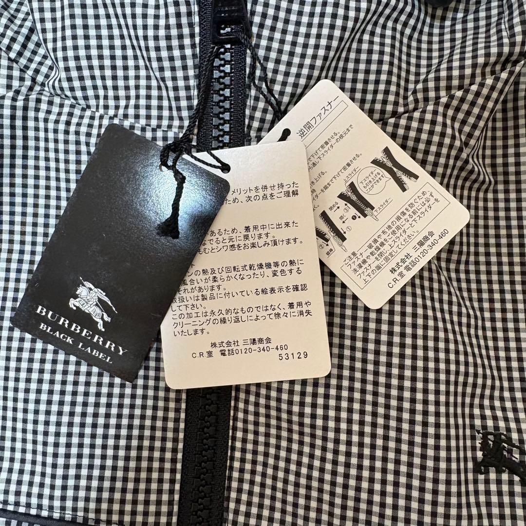 タグ付き BURBERRY BLACK LABEL ノースリーブパーカーベスト