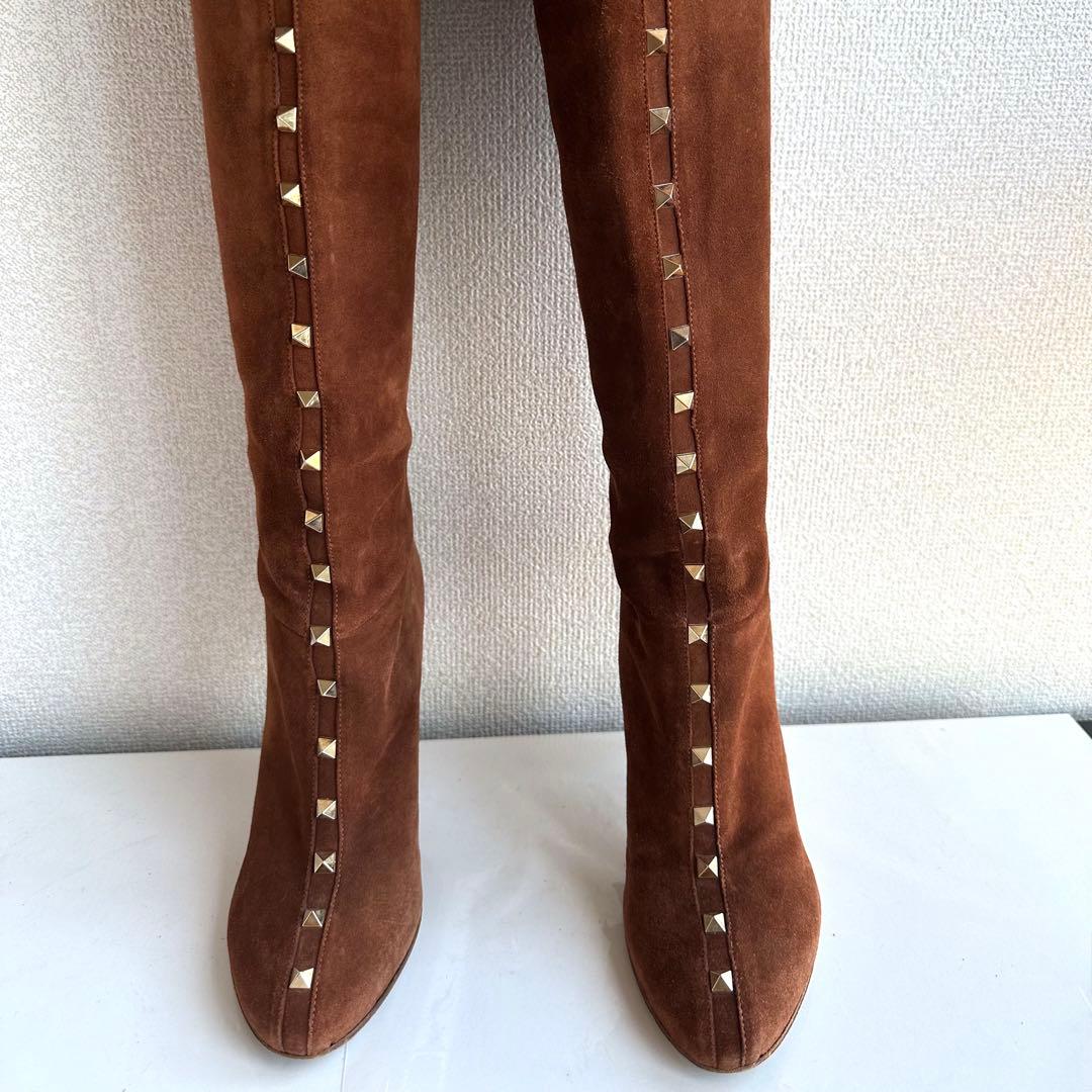 VALENTINO ヴァレンティノ　スタッズ　ロングブーツ　ニーハイブーツ　美品