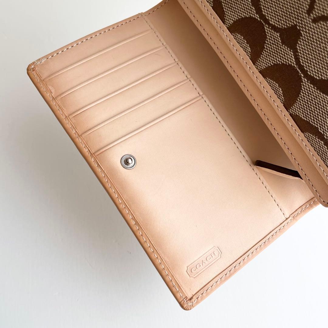 コーチ COACH 折り財布 ハンプトンズ シグネチャー ベージュ 新品