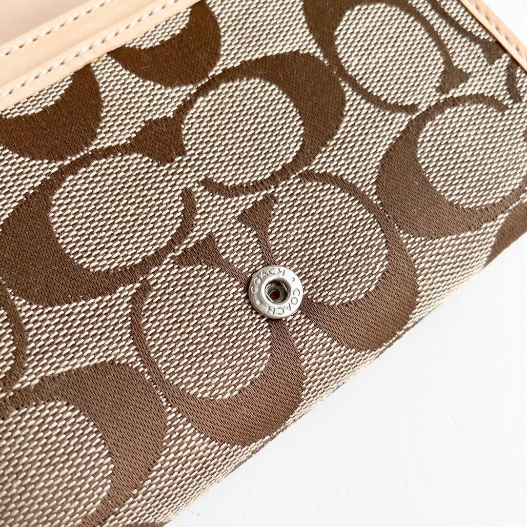 コーチ COACH 折り財布 ハンプトンズ シグネチャー ベージュ 新品
