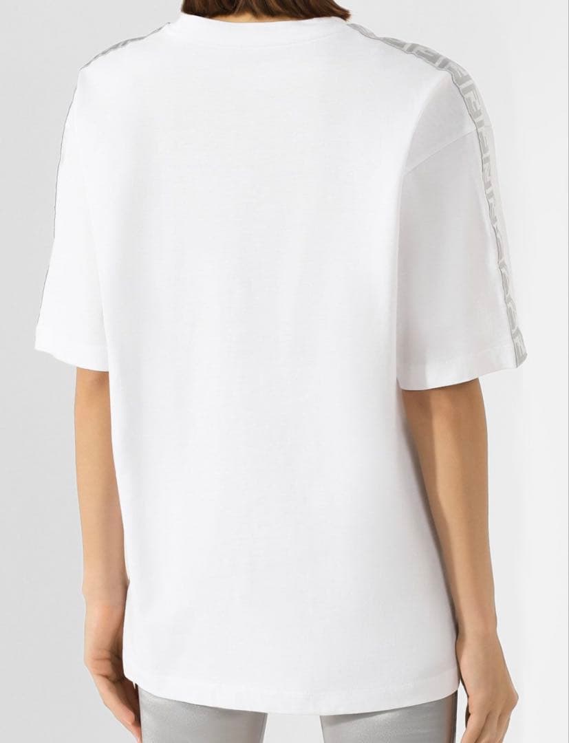 現行モデル　極美品　フェンディ　Tシャツ　Fロゴ　ズッカ　シルバー　白　ラメ