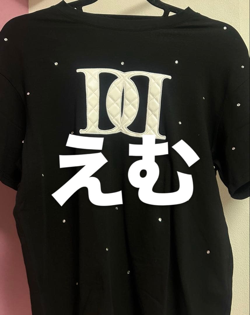 【専用】Darich キルティングアップリケビジューTシャツ ブラック