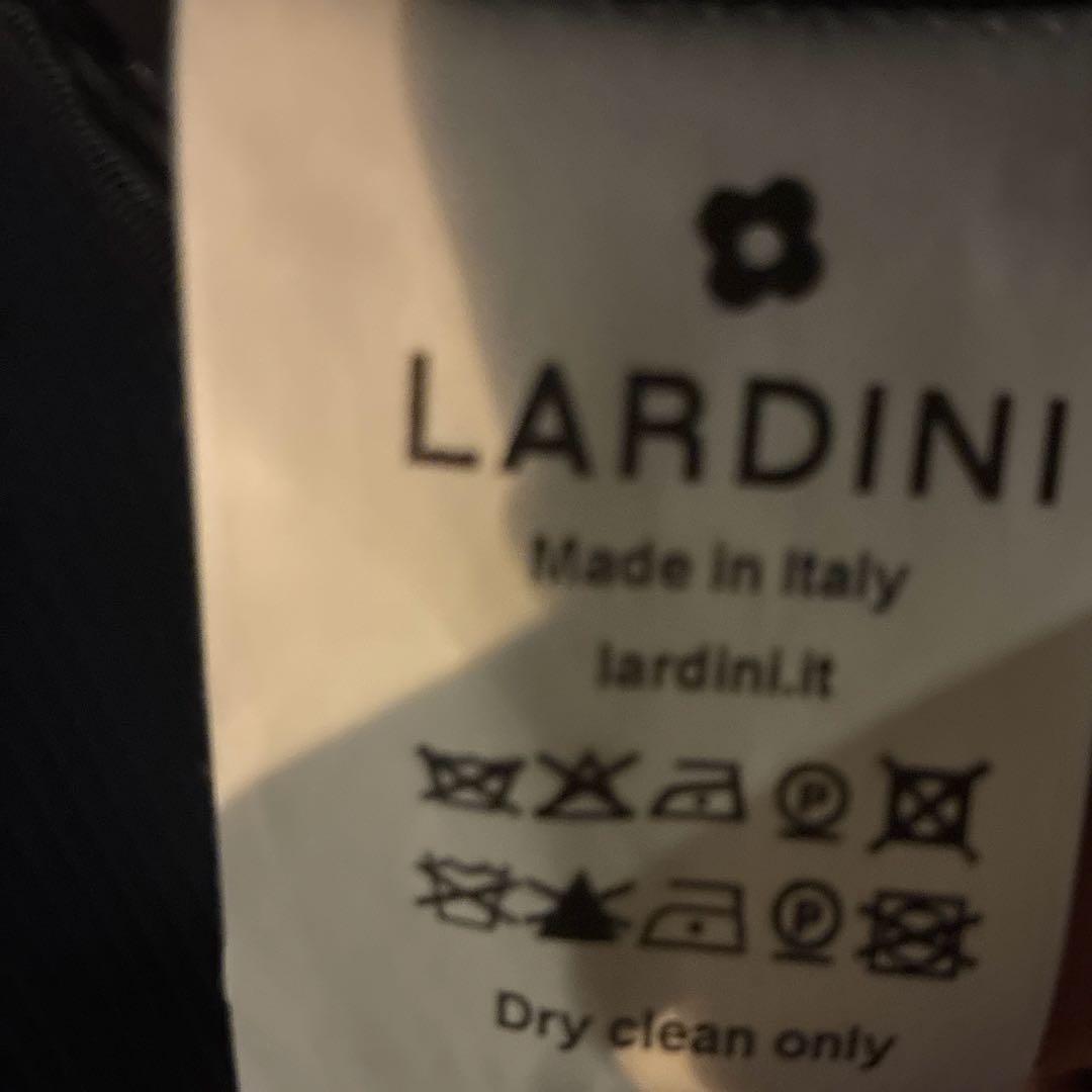 LARDINI ネイビー テーラードジャケット　ホップサック