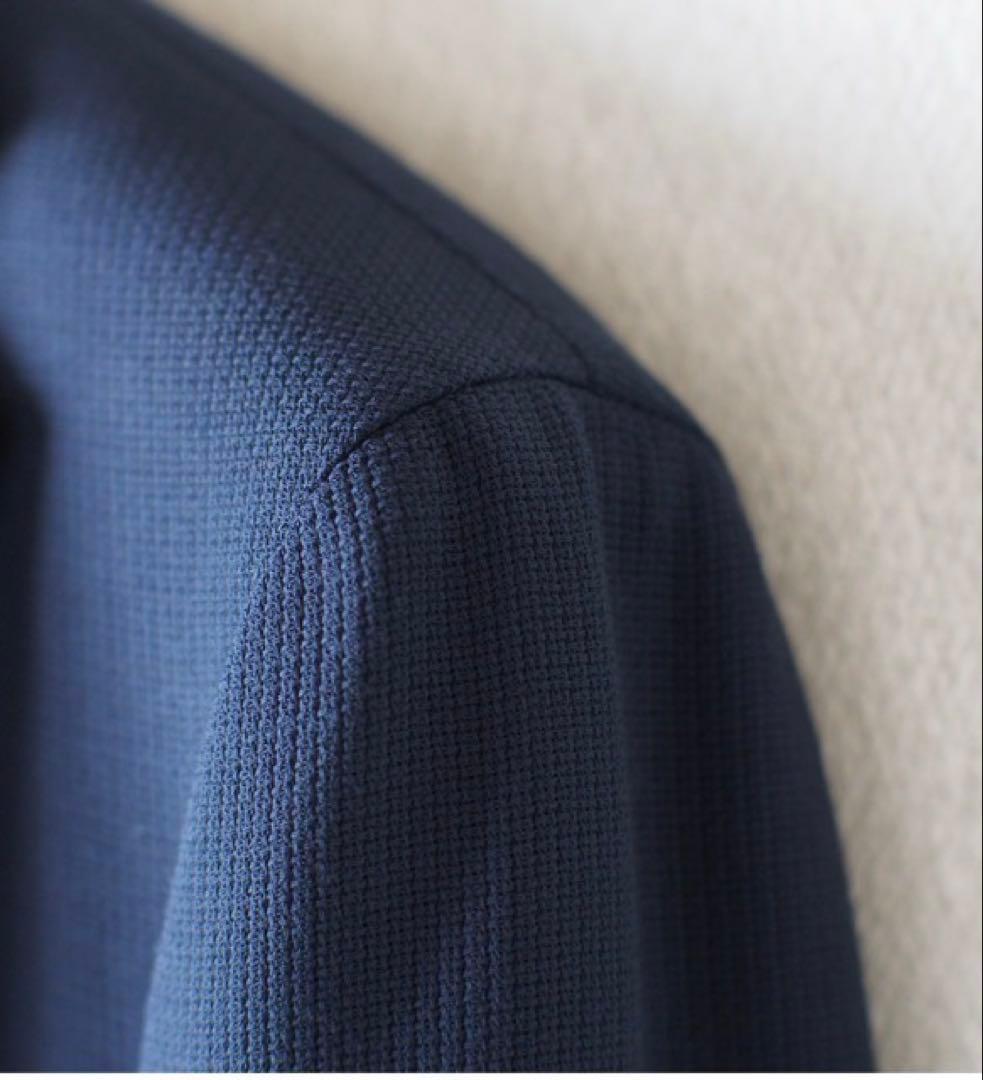 LARDINI ネイビー テーラードジャケット　ホップサック