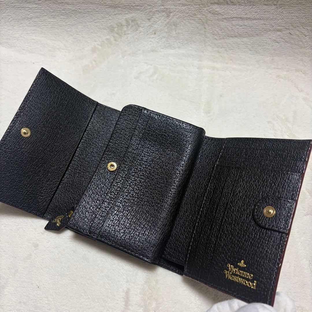 【未使用】【Vivienne Westwood】ビッグオーブ　レザー　折財布