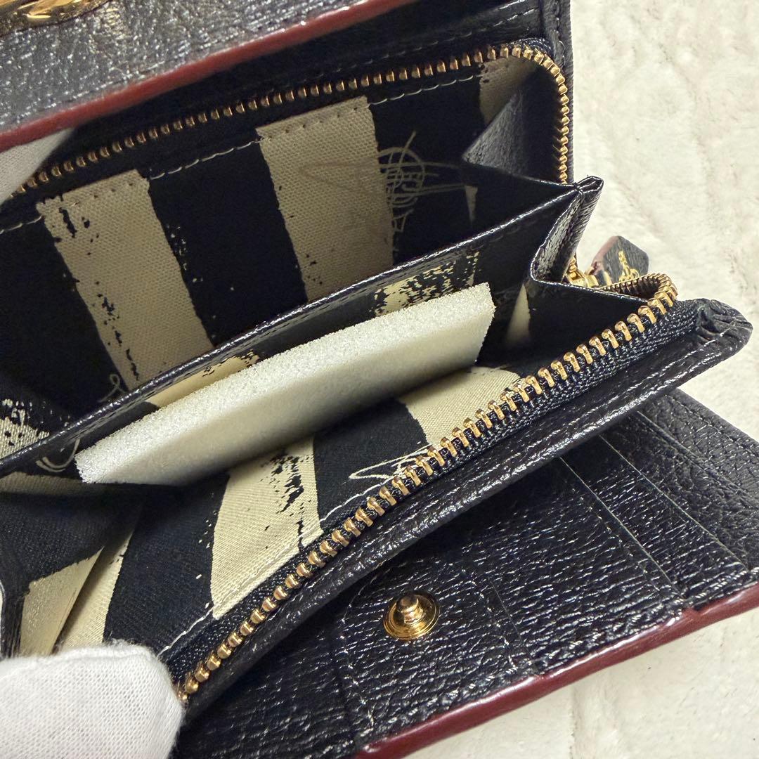 【未使用】【Vivienne Westwood】ビッグオーブ　レザー　折財布