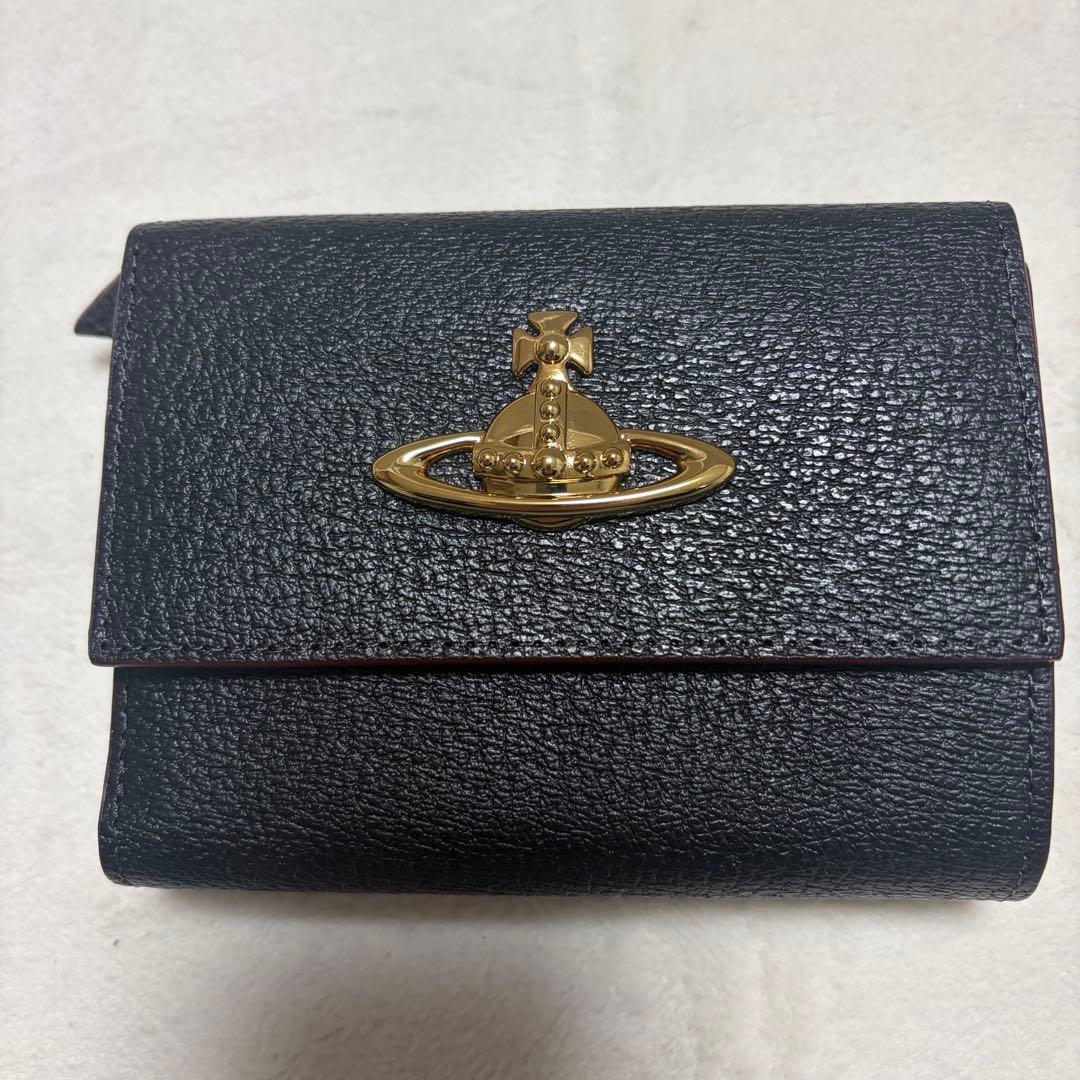【未使用】【Vivienne Westwood】ビッグオーブ　レザー　折財布