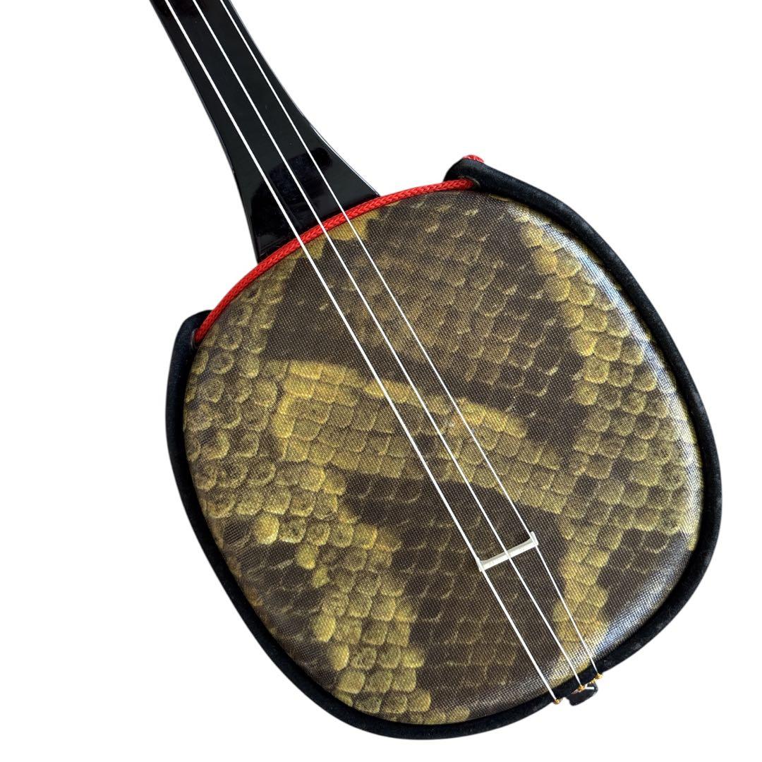 三味線 プリント柄 ケース付き　中古