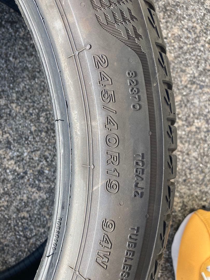 245/40R19 ブリヂストン TURANZA TOO5 8分山程度2本セット