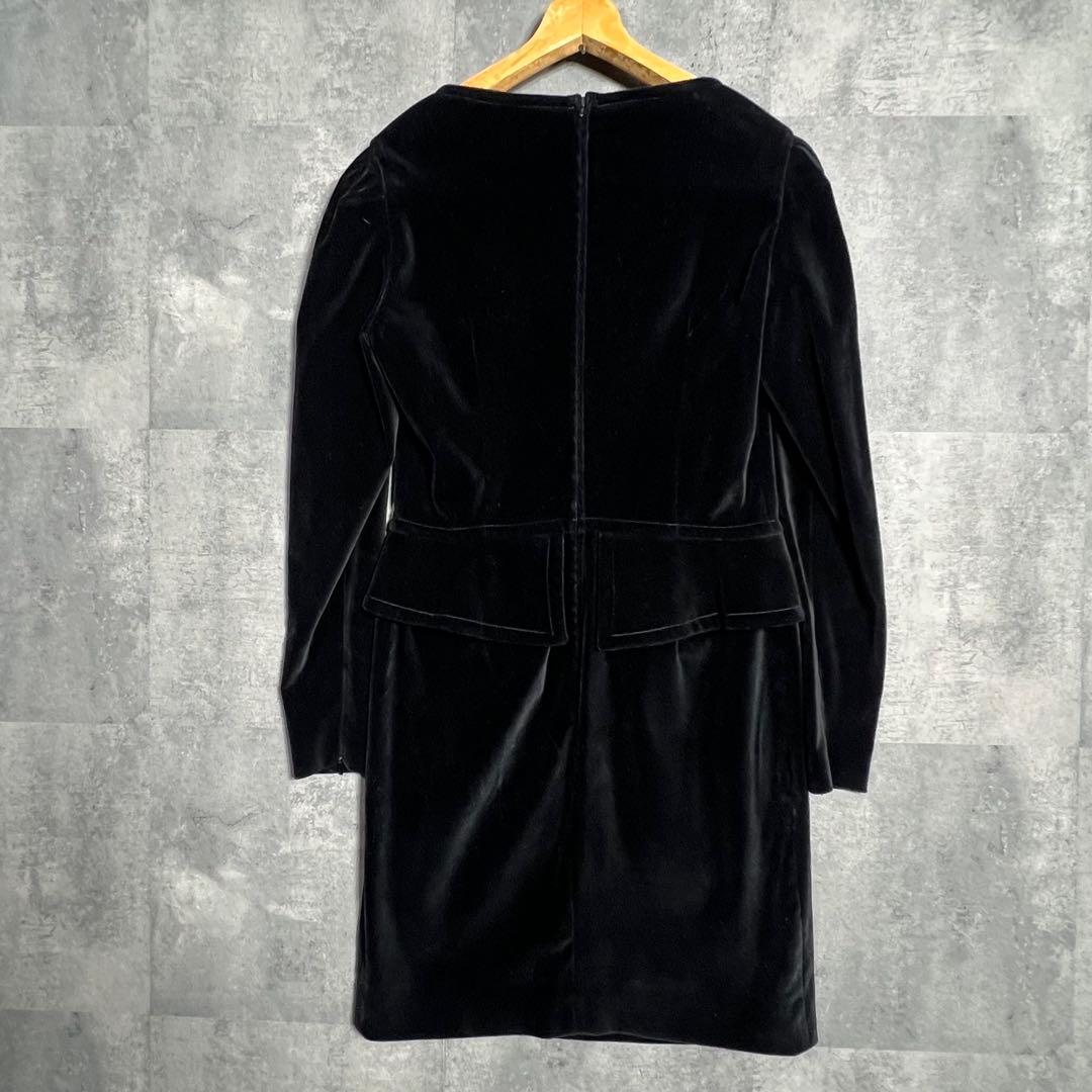 ヴィンテージMOSCHINO ベルベットワンピース　サイズXL ブラック