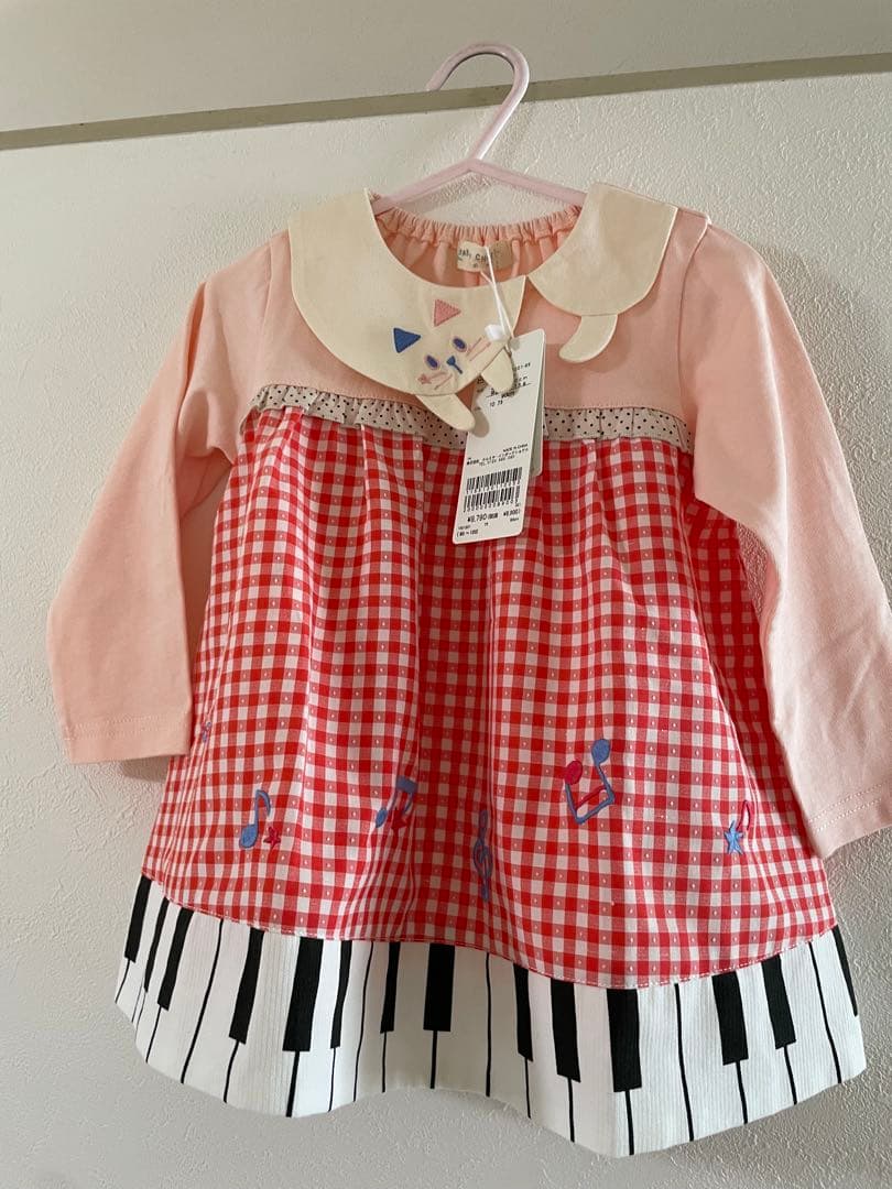 Babycheer ピアノ柄ワンピース 90cm