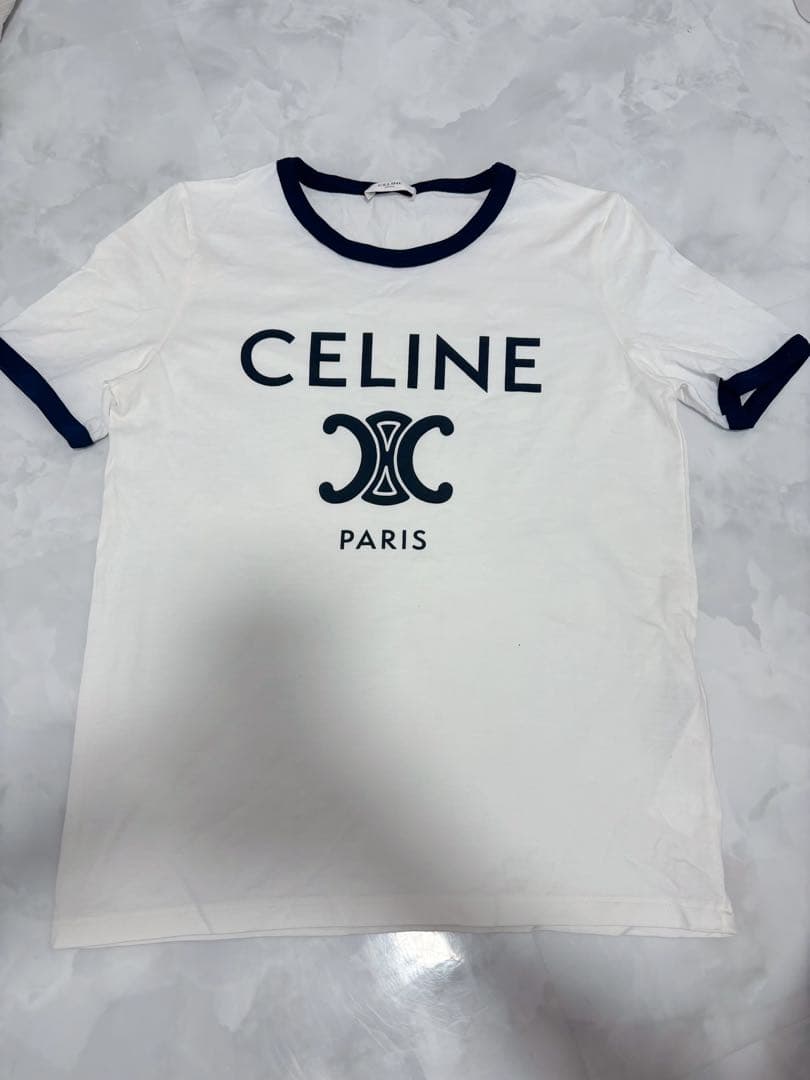 CELINE ロゴ Tシャツ 半袖 ホワイト