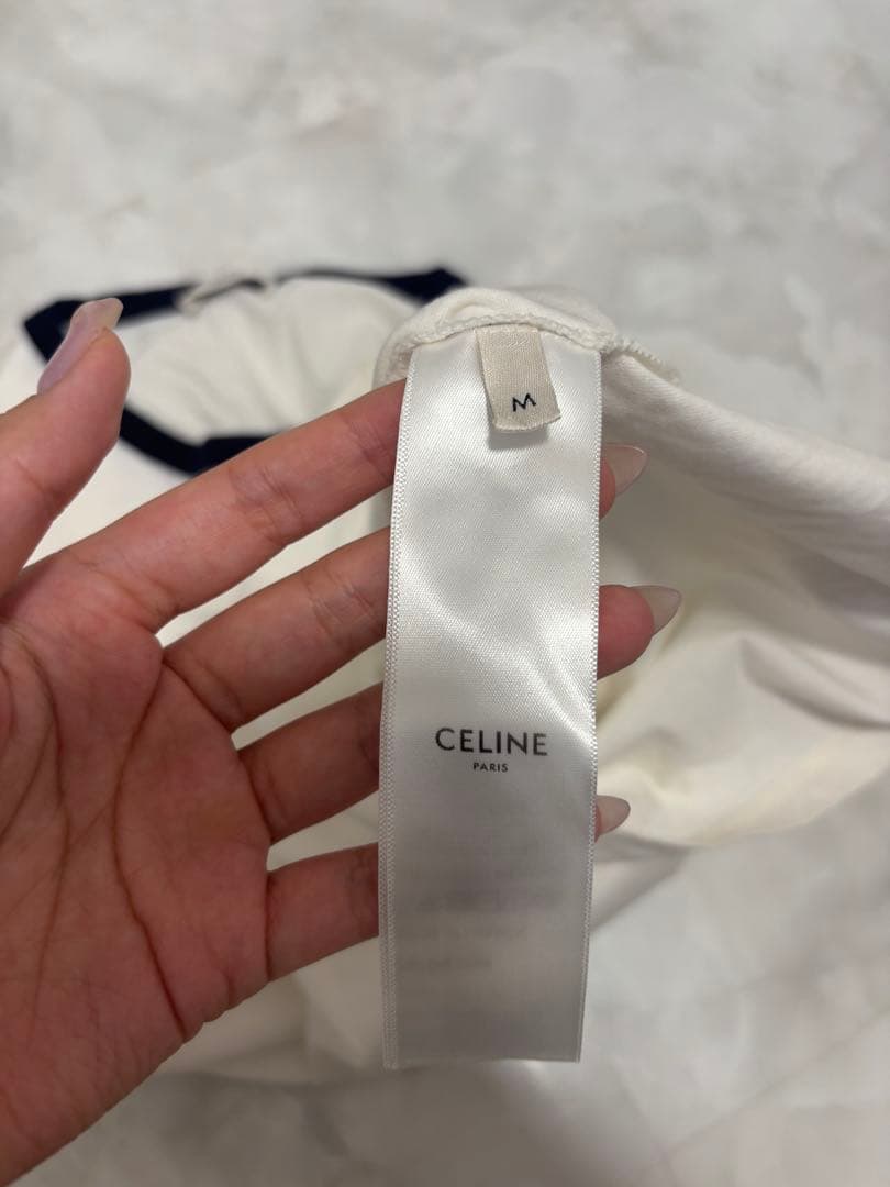CELINE ロゴ Tシャツ 半袖 ホワイト