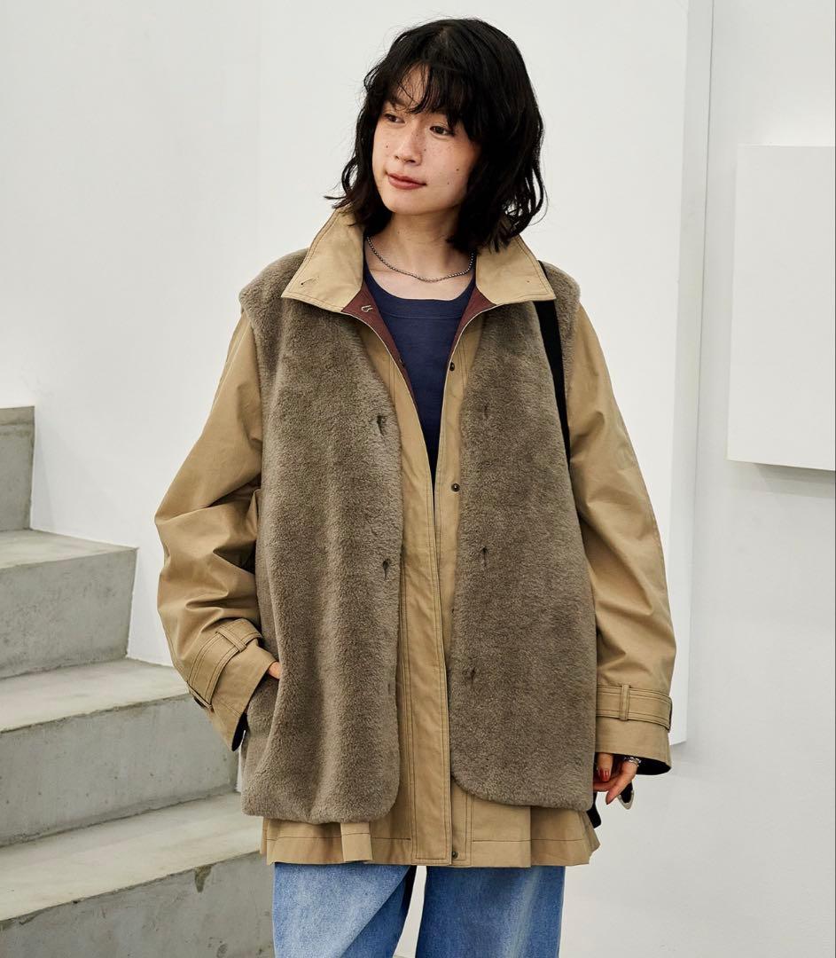 【FREAK'S STORE/完売色 】マルチウェイ ベスト付テントラインコート