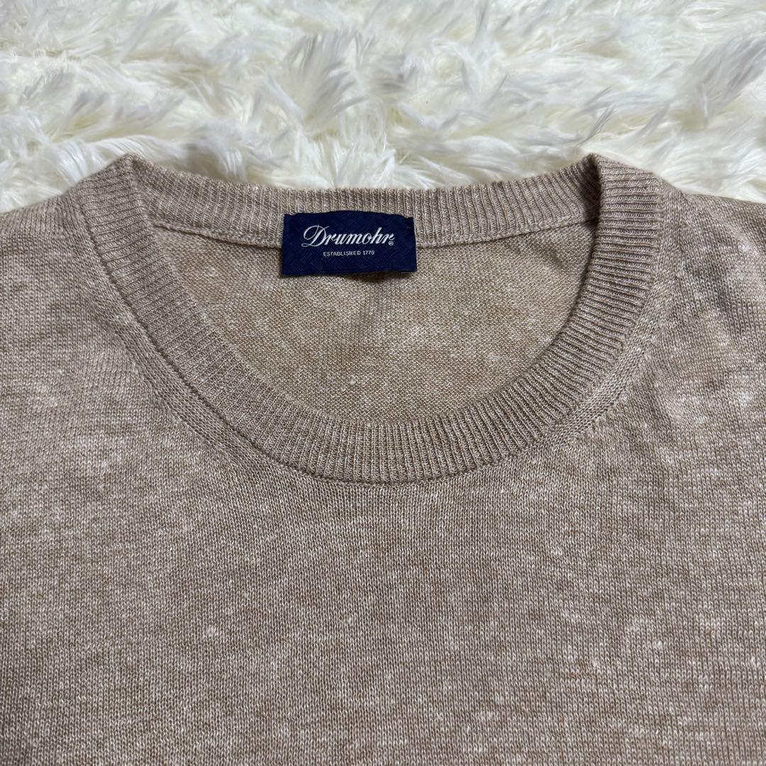 【美品】ドルモア DRUMOHR クルーネック ニットTシャツ M メンズ