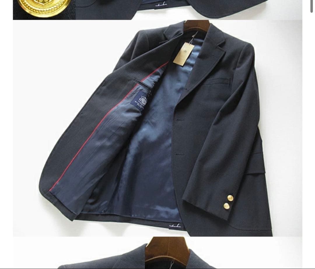 【タグ付き新品未使用】J.PRESS 紺ブレザー 金釦 総裏 A6