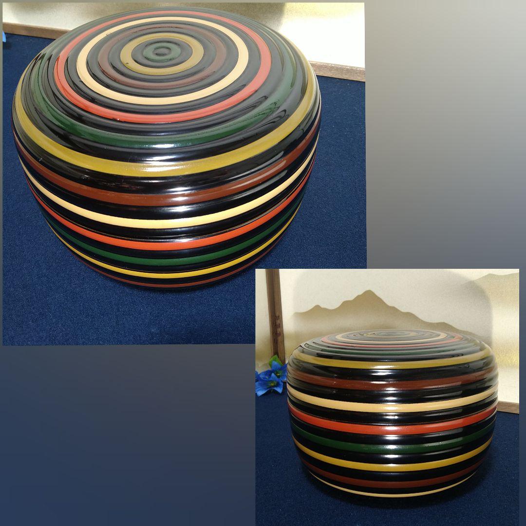 AH12 辻石斎 煮物椀2客未使用 独楽塗 菓子器1点口径16.5cm木製漆器