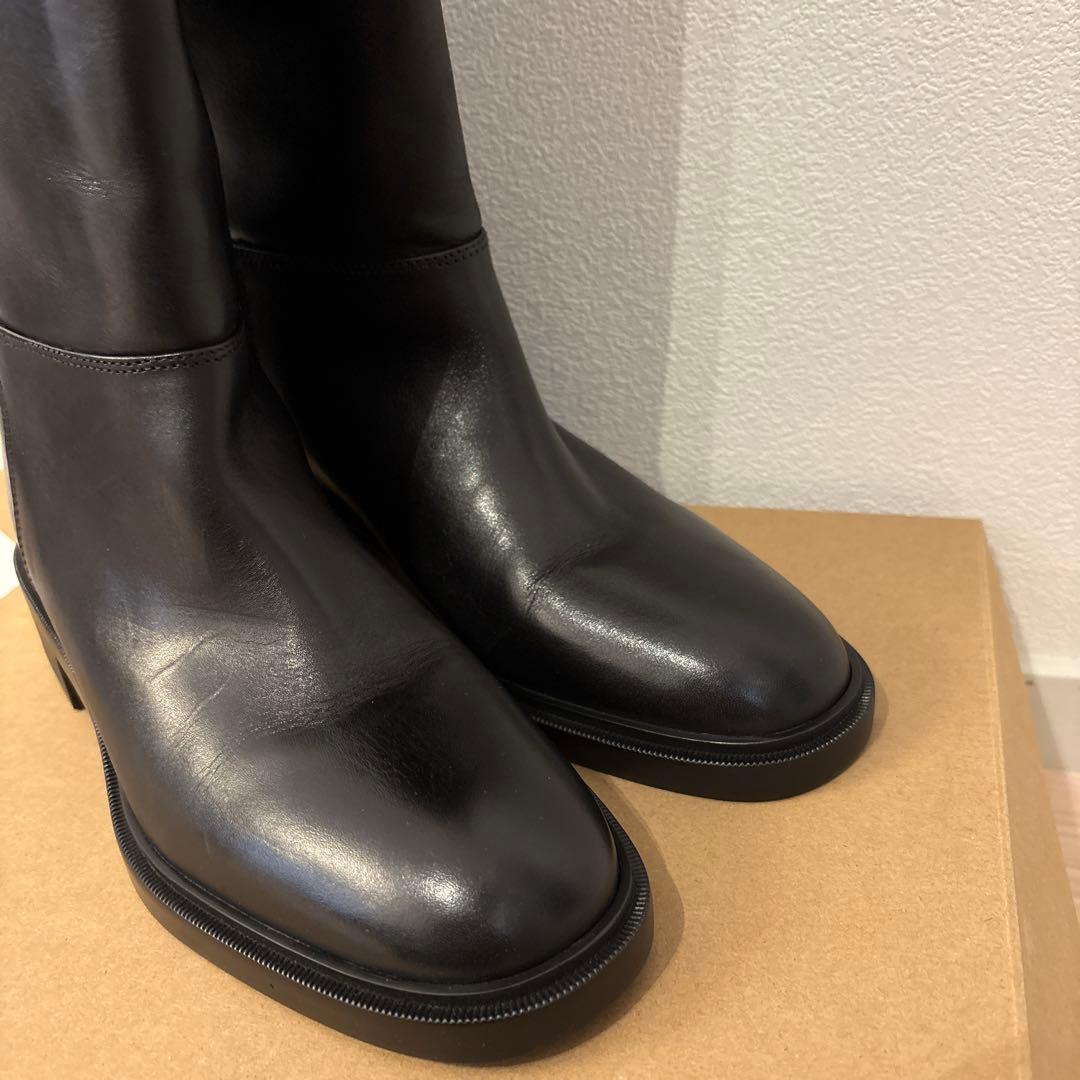 ZARA ザラ 乗馬風レザーブーツ 38 24.6cm