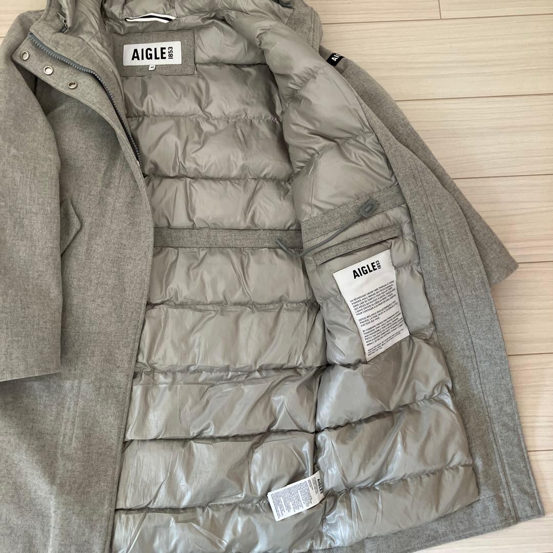 AIGLE ロングウールインサレーションフーデッドコート　40