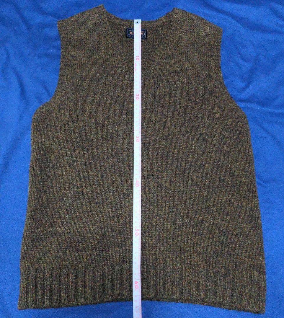 【美品】BEAMS PLUS ミリタリー ニットベスト サイズM ウール100％