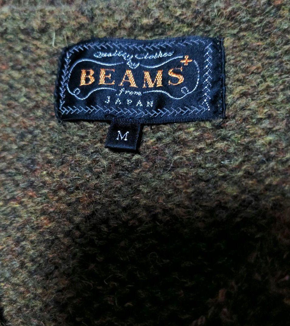 【美品】BEAMS PLUS ミリタリー ニットベスト サイズM ウール100％
