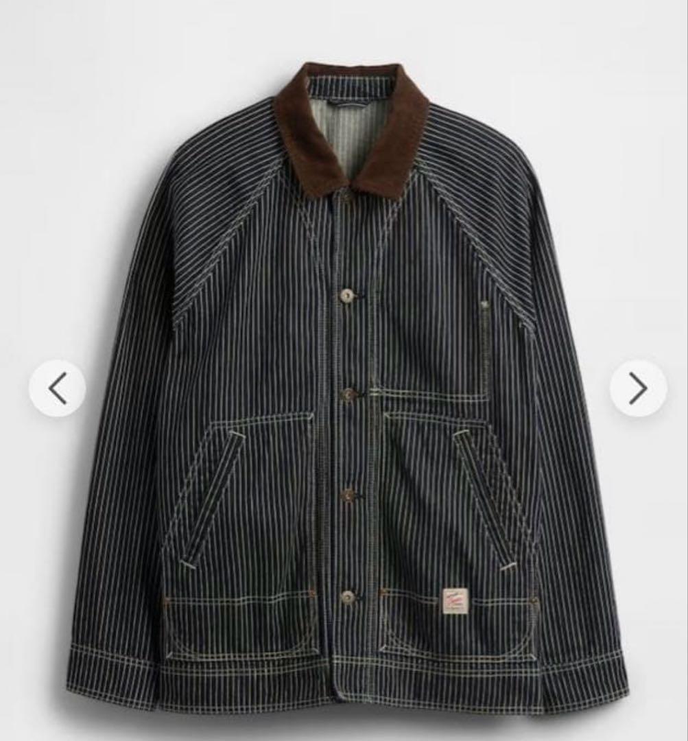 未使用品　GAP デニム ストライプ チョアジャケット　メンズ　Lサイズ