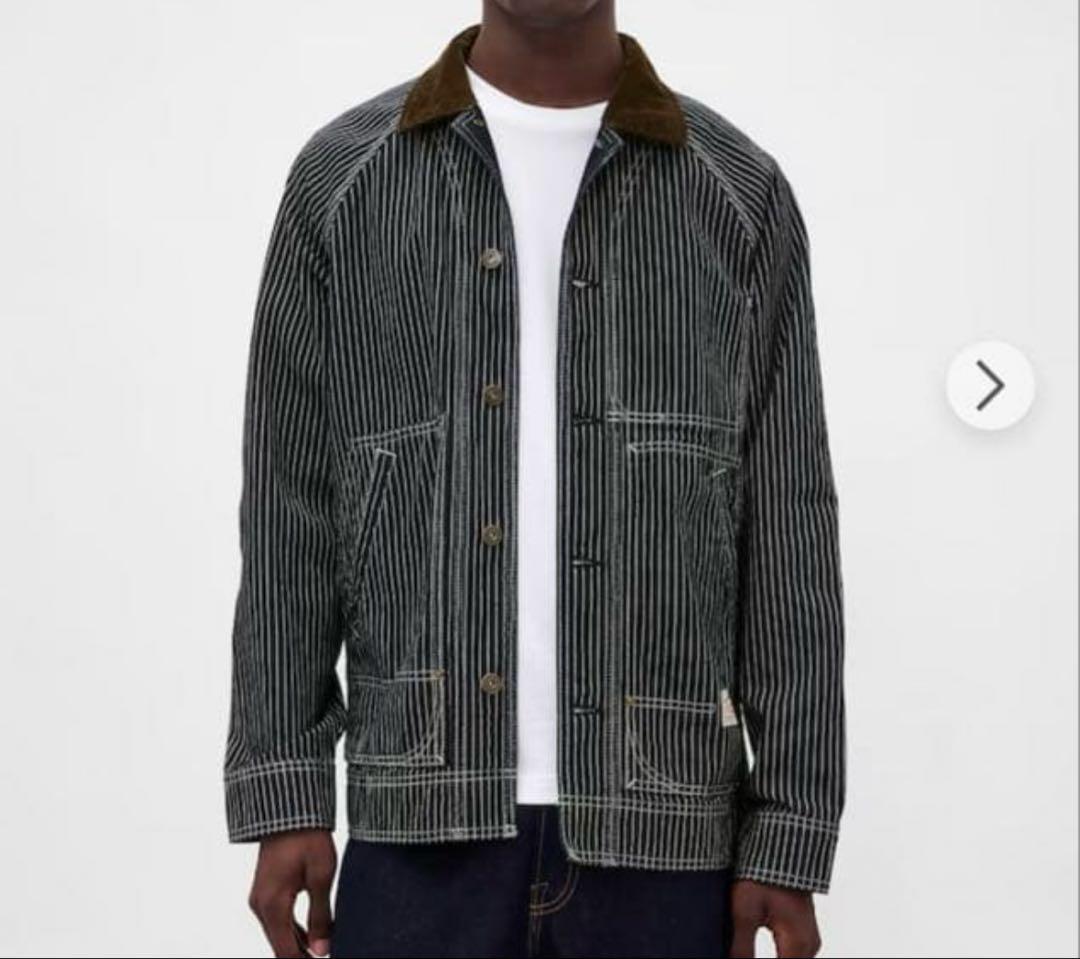 未使用品　GAP デニム ストライプ チョアジャケット　メンズ　Lサイズ