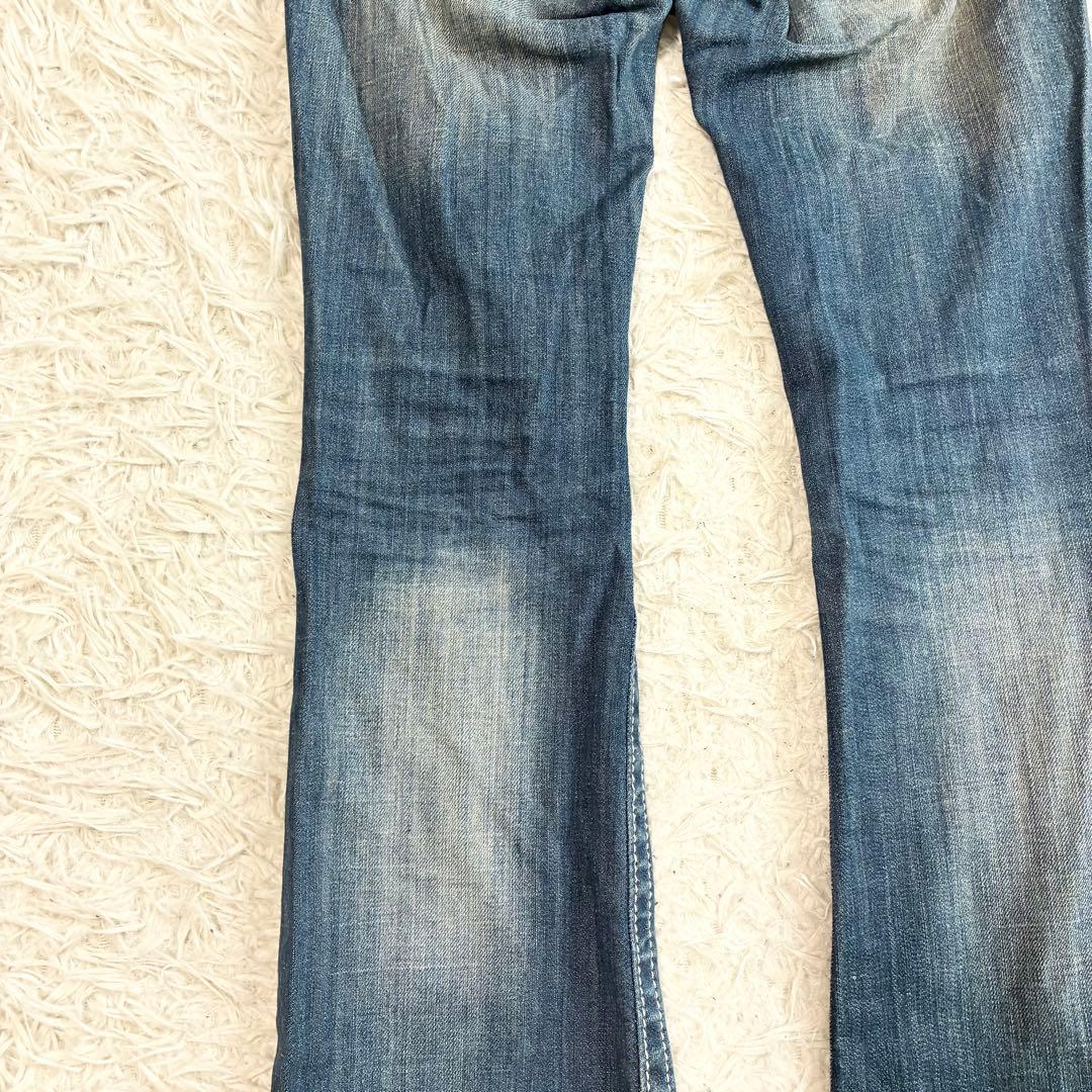 00s y2k miss me フレア デニム 平成ギャル 十字架 サイズ25