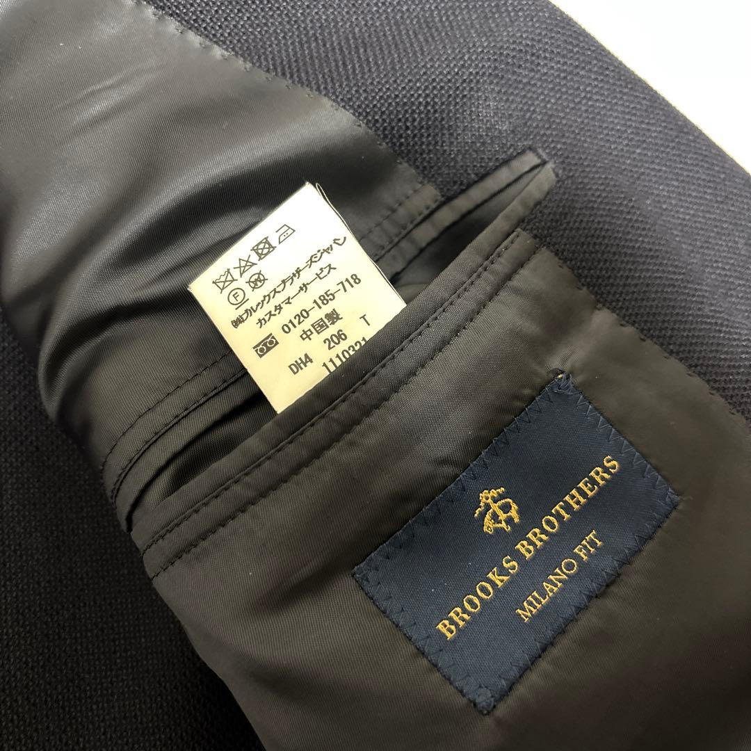 ブルックスブラザーズ モヘヤ混　MILANO FIT銀ボタン紺ブレザー　希少