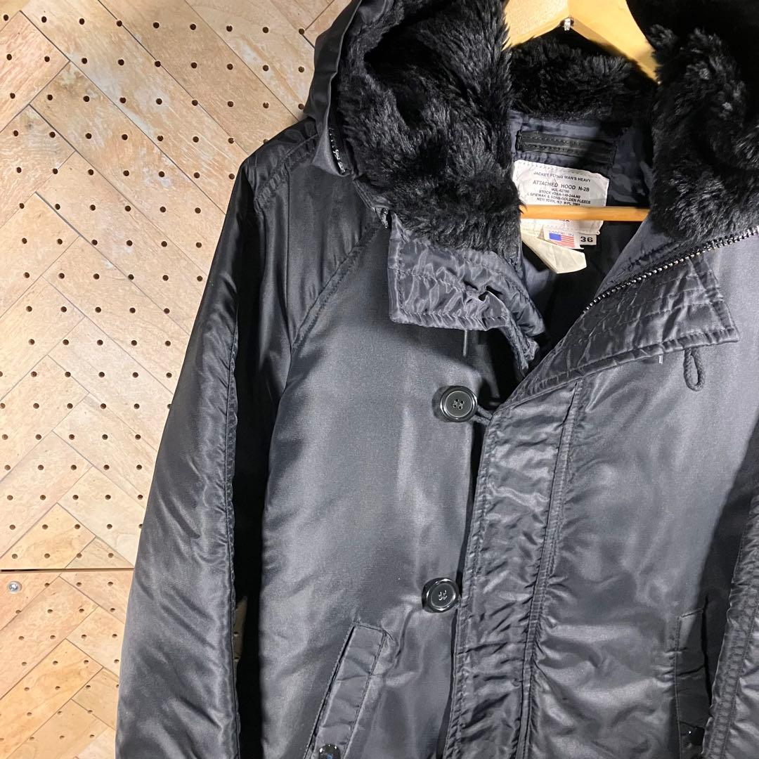 美品 SPIEWAK N-2B USA製 YKK 黒 フライトジャケット L相当