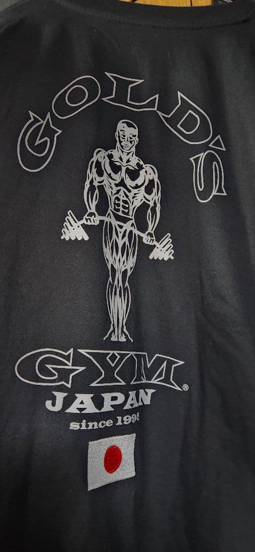 GOLD'S GYM JAPAN ゴールドジム 半袖Tシャツ 黒 バックプリント