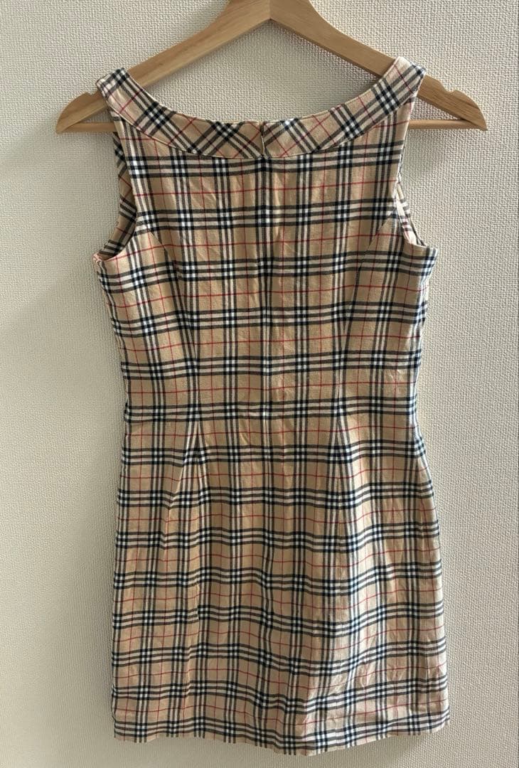 【合馬公式アカウント様】Burberryチェック柄 ノースリーブワンピース 38