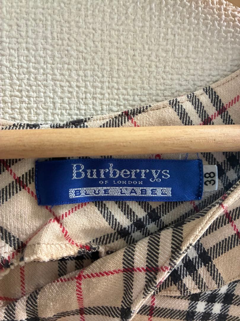 【合馬公式アカウント様】Burberryチェック柄 ノースリーブワンピース 38